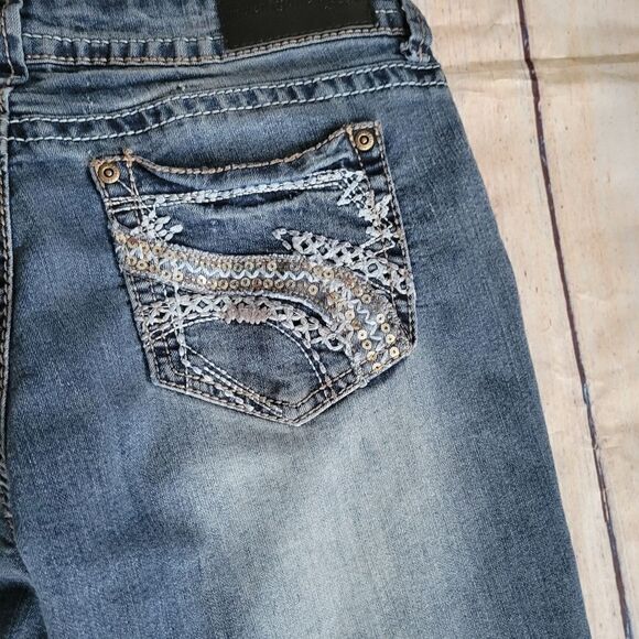 Rue 21 Twenty one  Ladies  Regular Low Rise Skinny Blue Denim Jeans Size 9/10R - Picture 4 of 15